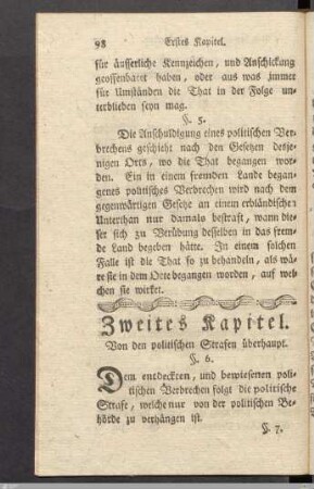 Zweites Kapitel.