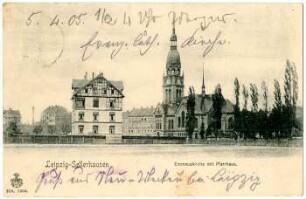 Leipzig-Sellerhausen : Emmauskirche mit Pfarrhaus