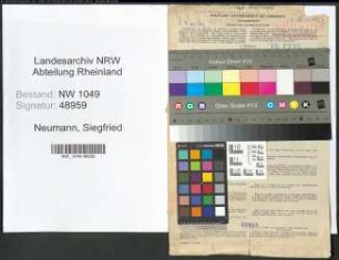 Entnazifizierung Siegfried Neumann , geb. 20.05.1907 (Angestellter)