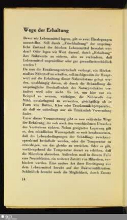Wege der Erhaltung