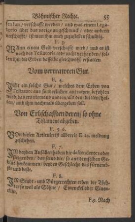 Von Erbschafften deren/ so ohne Testament abgehen.
