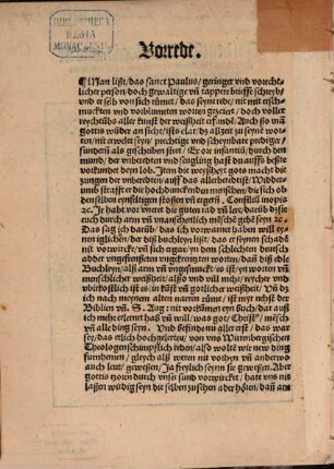 Eyn deutsch Theologia : das ist Eyn edles Buchleyn, von rechtem vorstand, was Adam und Christus sey, und wie Adam yn uns sterben, und Christus ersteen sall