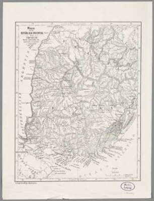 Mapa De La República Oriental Del Uruguay