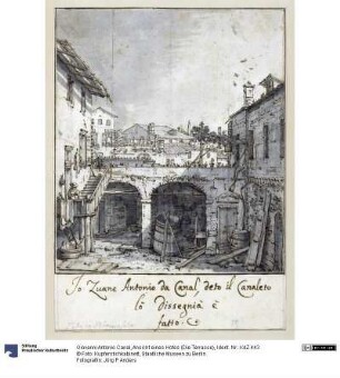 Ansicht eines Hofes (Die Terrasse)