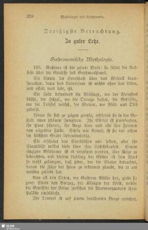 Dreißigste Betrachtung. Zu guter Letze