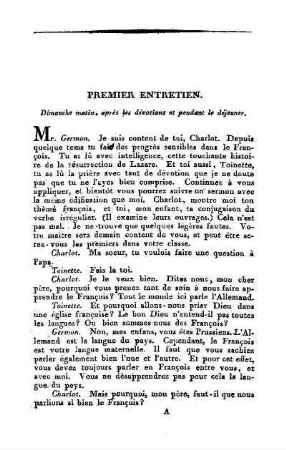Premier entretien
