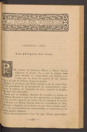 Capítulo LXXV - Los peligros del vino