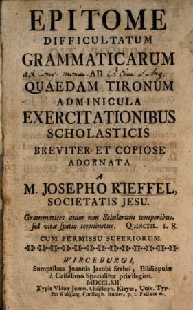Epitome difficultatum grammaticarum