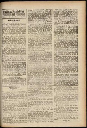 Zweite Ausgabe vom Samstag, den 21. Oktober 1916.