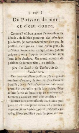 Du Poisson de mer et d´eau douce.