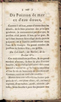 Du Poisson de mer et d´eau douce.