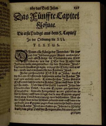 Das Fünffte Capitel Josuae.