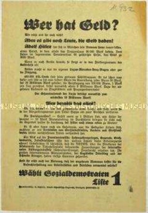 Aufruf der SPD zur preußischen Landtagswahl 1932
