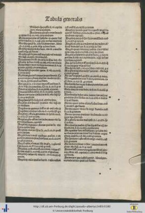 Tabula generalis.