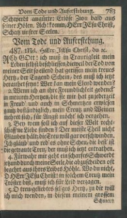 Vom Tode und Auferstehung