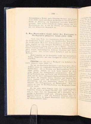 3. Das Bayreuther Land unter der Regierung der Markgrafen jüngerer Linie (1603-1769).