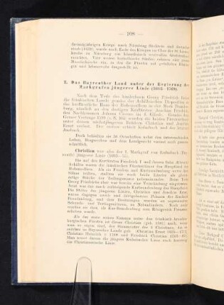 3. Das Bayreuther Land unter der Regierung der Markgrafen jüngerer Linie (1603-1769).