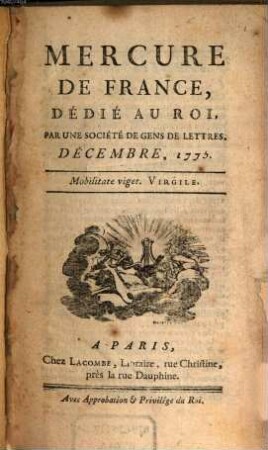 Mercure de France. 1775, 12