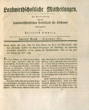 Zweiter Band. - September 1827.