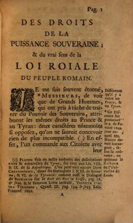 Du Pouvoir des Souverains