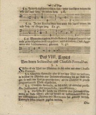 Das VIII. Capitel Von denen Sectionibus und Clausulis Formalibus.