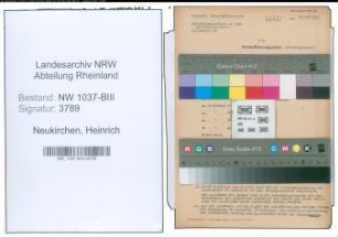 Entnazifizierung Heinrich Neukirchen , geb. 06.01.1902 (Regierungsrat)