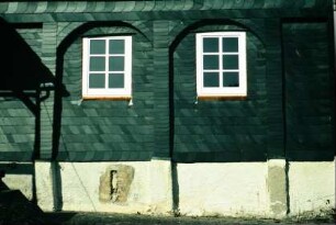 Detail Umgebindehaus, beschiefert