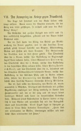 VII. Der Kronprinz im Kriege gegen Frankreich