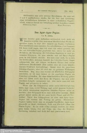 Das Agar-Agar-Papier