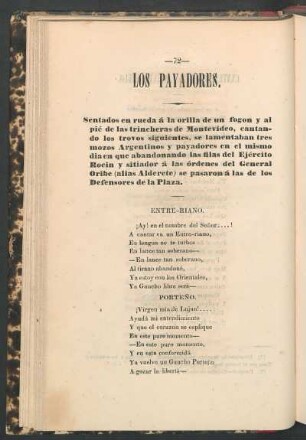 Los payadores.