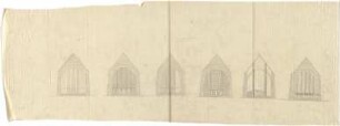Schneider - Esleben, Paul; Düsseldorf, Max-Brandts-Str. 3; St. Bonifatius, Wiederaufbau und Erweiterung - Varianten: Hauptfassade; Glasfenster (Ansicht)