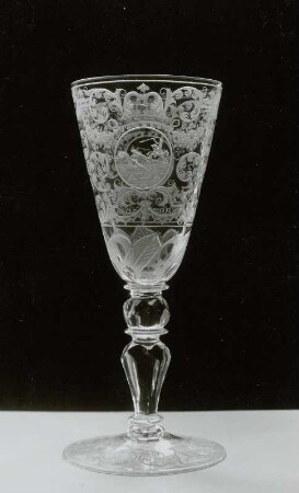 Pokal mit Jagddarstellung