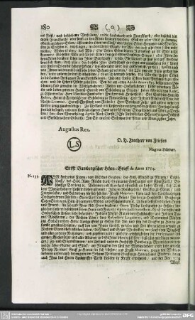 N.133. Stifft Bambergischer Lehen-Brieff de Anno 1714