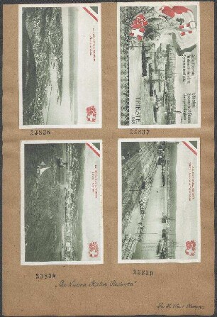 Italienische Propagandepostkarten: La nuova Italia redenta: Trieste panorama del bagne Fontana, unsign., farbig