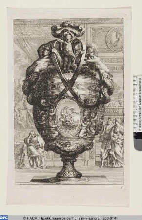 Vase mit Venus im Muschelwagen