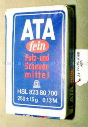 Papp-Paket für "ATA fein Putz- und Scheuer-mittel HSL 82380700" mit Inhalt