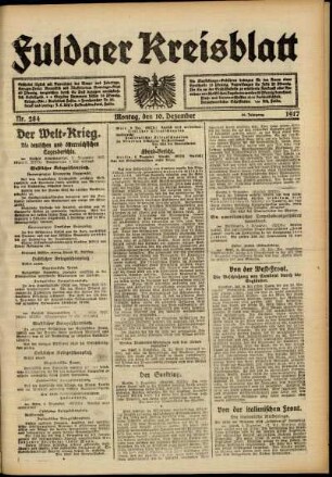Ausgabe vom Montag, den 10. Dezember 1917.