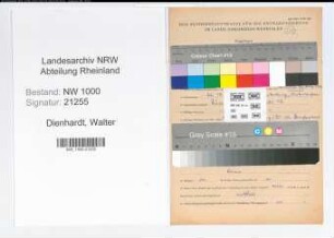 Entnazifizierung Walter Dienhardt, geb. 26.10.1908 (Angest.)