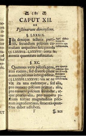 Caput XII. De Piscinarum dimensione.