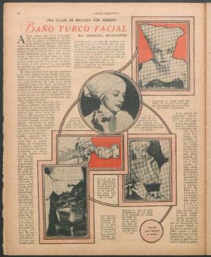 Baño turco facial : Una clase de beleza por semana