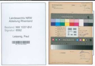 Entnazifizierung Paul Leissnig , geb. 13.01.1888 (Arbeiter)