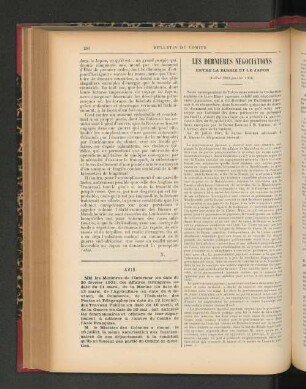 Les Dernieres Négociations.