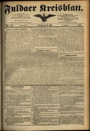 Ausgabe vom Freitag, den 28. Mai 1909.