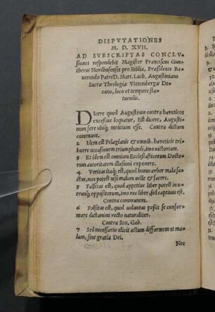 DISPUTATIONES D. MARTINI LUTHERI