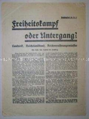 Propagandaflugblatt mit konservativ-antikommunistischer Ausrichtung