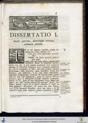 Dissertatio I. Studii partium, aliorumque errorum calumnia sublata.