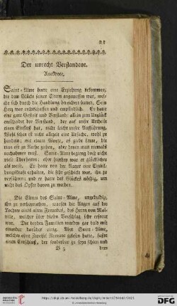 Der unrecht Verstandene. Anekdote