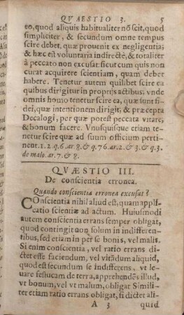 Qvaestio III. De conscientia erronea.