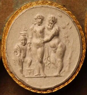 Silenus mit seiner Gemahlin und seinem Kind (Daktyliothek, Das Alterthum nach Lippert und Visconti)