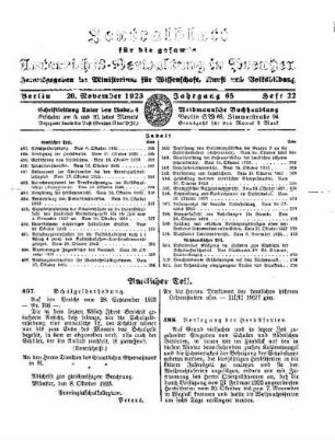 Schulgelderhebung : [Amtlicher Teil]